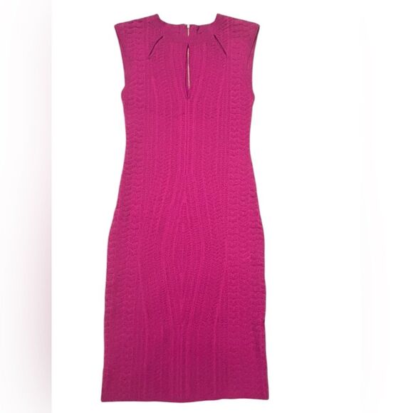 bebe Dresses & Skirts - Women’s Hot Pink Bodycon Knee Length Party Dress by Bebe-size SM
